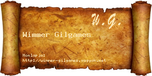 Wimmer Gilgames névjegykártya